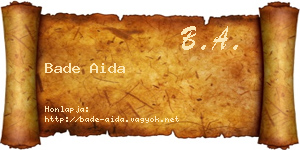 Bade Aida névjegykártya